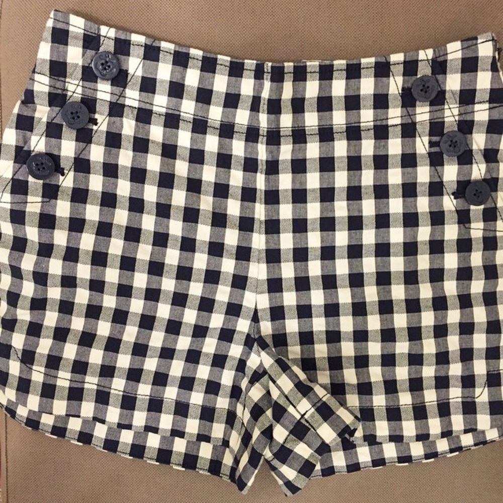 ❤️ Loft gingham sailor shorts high waisted